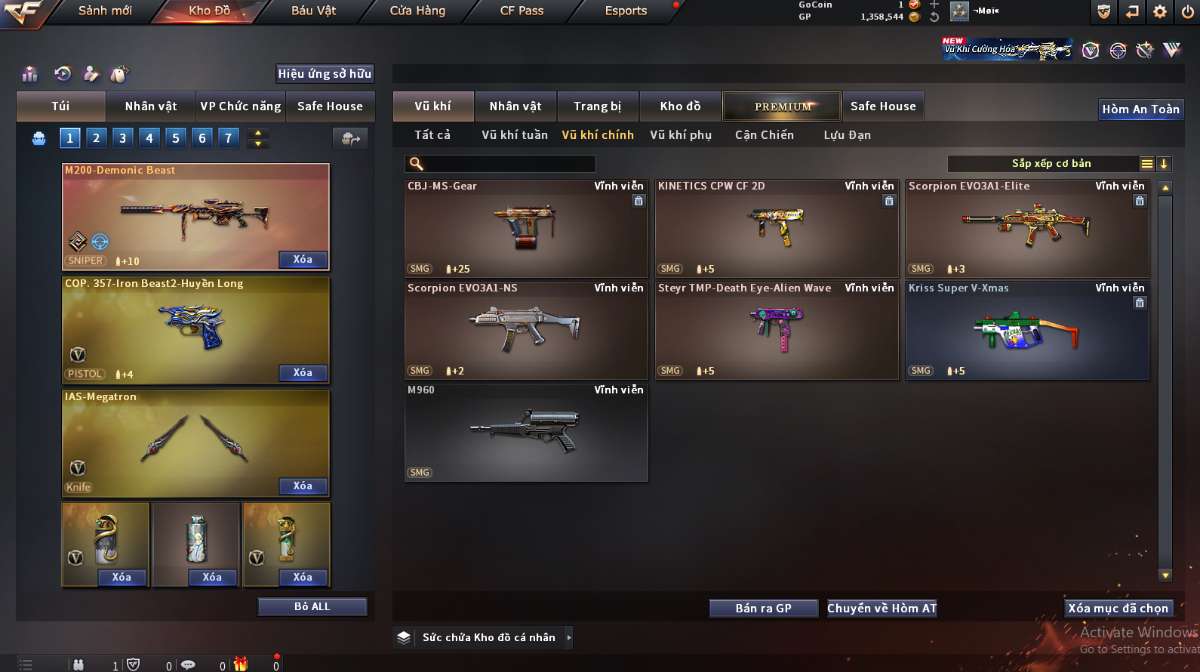 shop acc cf uy tin gia re